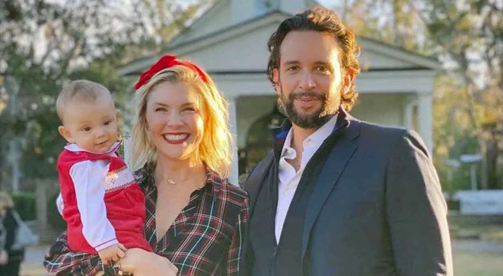 El actor Nick Cordero y su familia