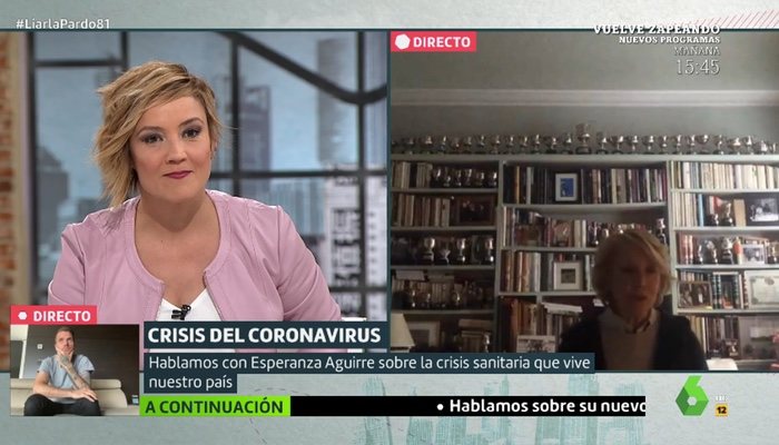 Esperanza Aguirre charla con Cristina Pardo
