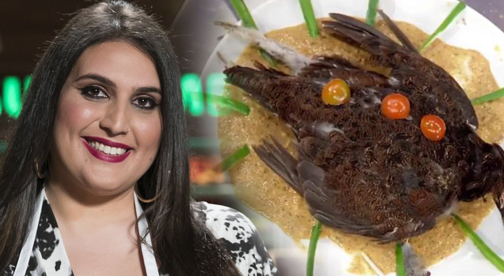 Saray y la perdiz que "cocinó" en 'MasterChef'