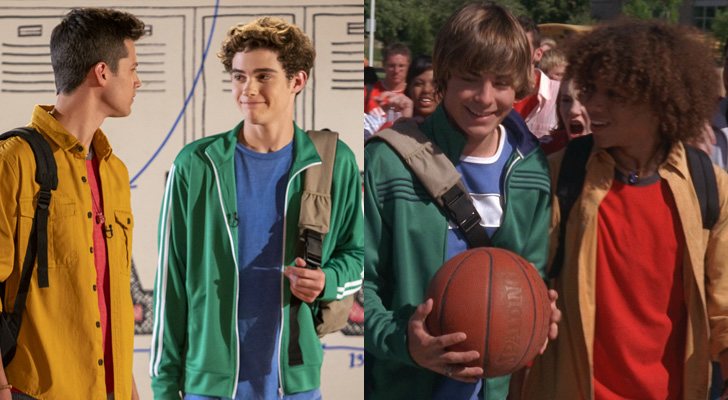 EJ y Ricky, en en 'High School Musical: El musical: La serie' y Troy y Chad, en 'High School Musical'