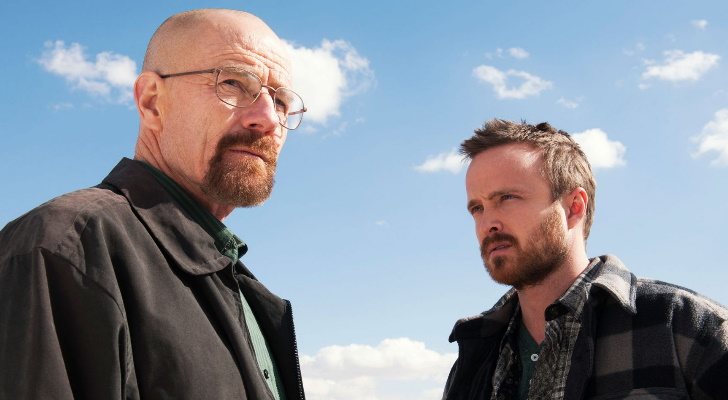 Bryan Cranston y Aaron Paul como Walter White y Jesse Pinkman