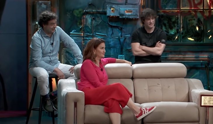 Pepe Rodríguez, Samantha Vallejo-Nágera y Jordi Cruz, en 'La resistencia'