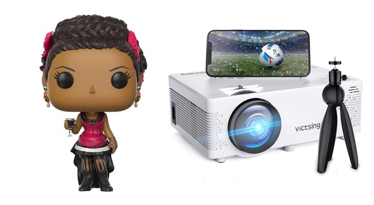 Funko de Meave y miniproyector