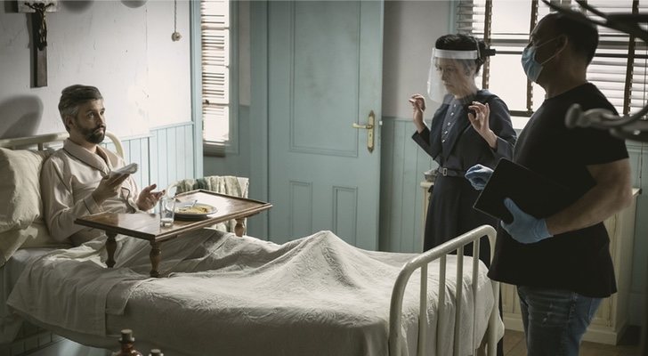 Escena del rodaje de 'Acacias 38'