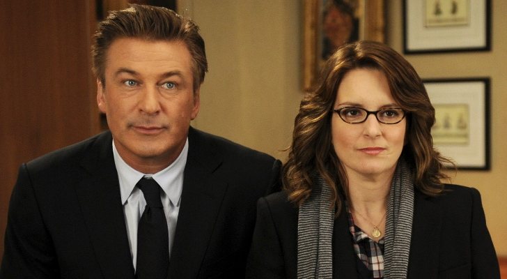 Alec Baldwin y Tina Fey en 'Rockefeller Plaza'