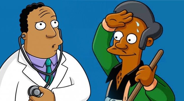 El doctor Hibbert y Apu en 'Los Simpson'