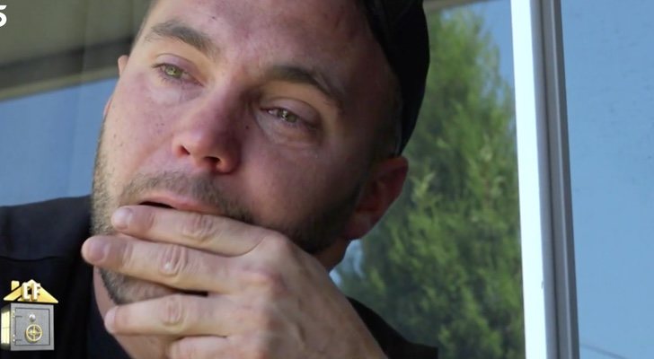 Cristian Suescun llorando en 'La casa fuerte'