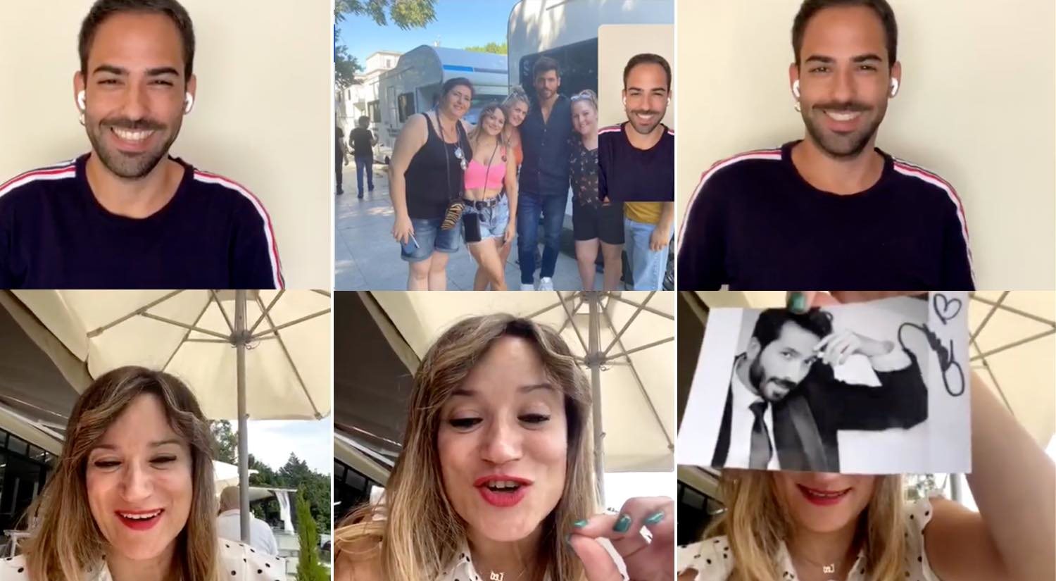 Adolfo Rodríguez y Ana, una de las fans que conoció a Can Yaman