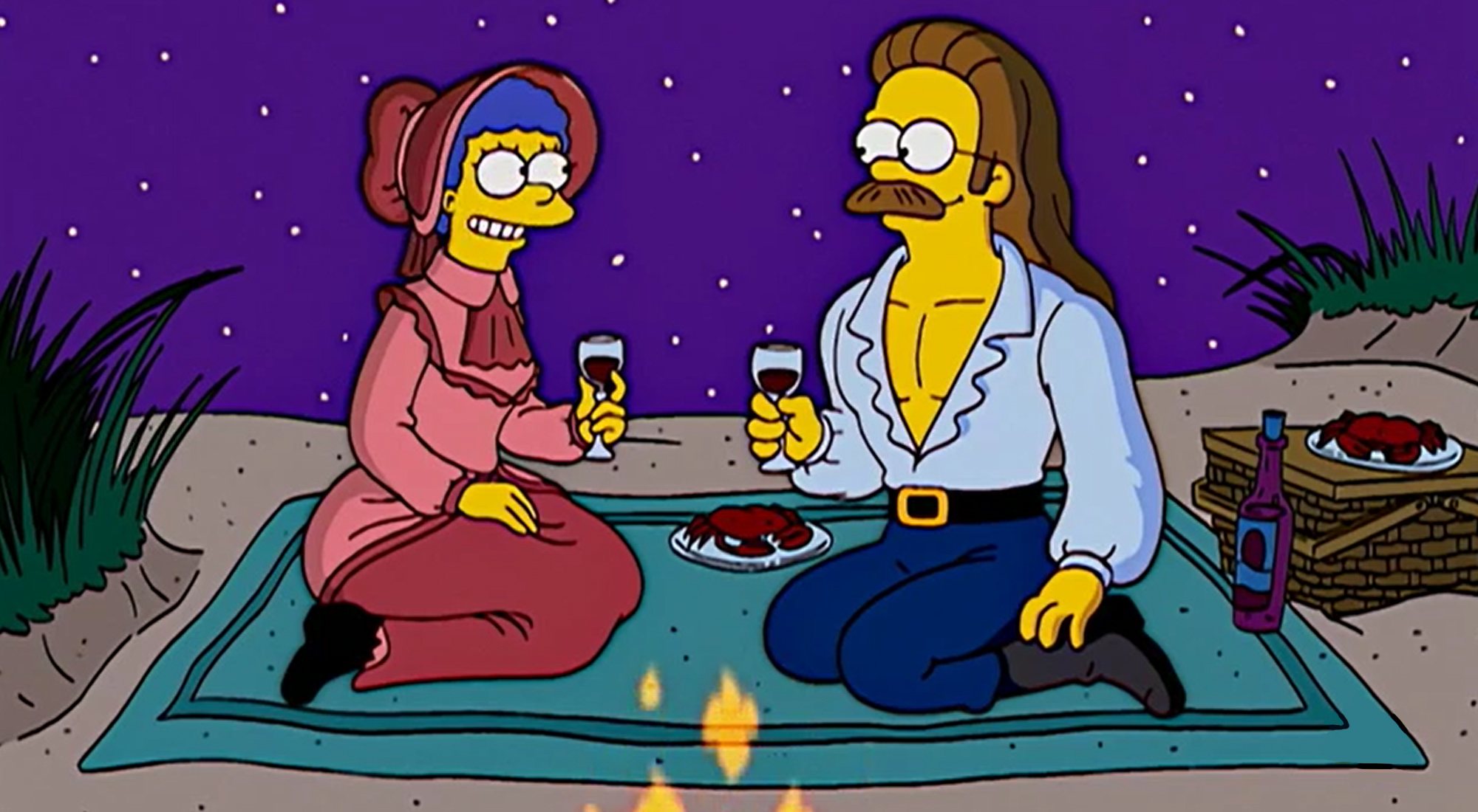 Marge fantasea con Ned Flanders en el episodio 15x10 de 'Los Simpson'