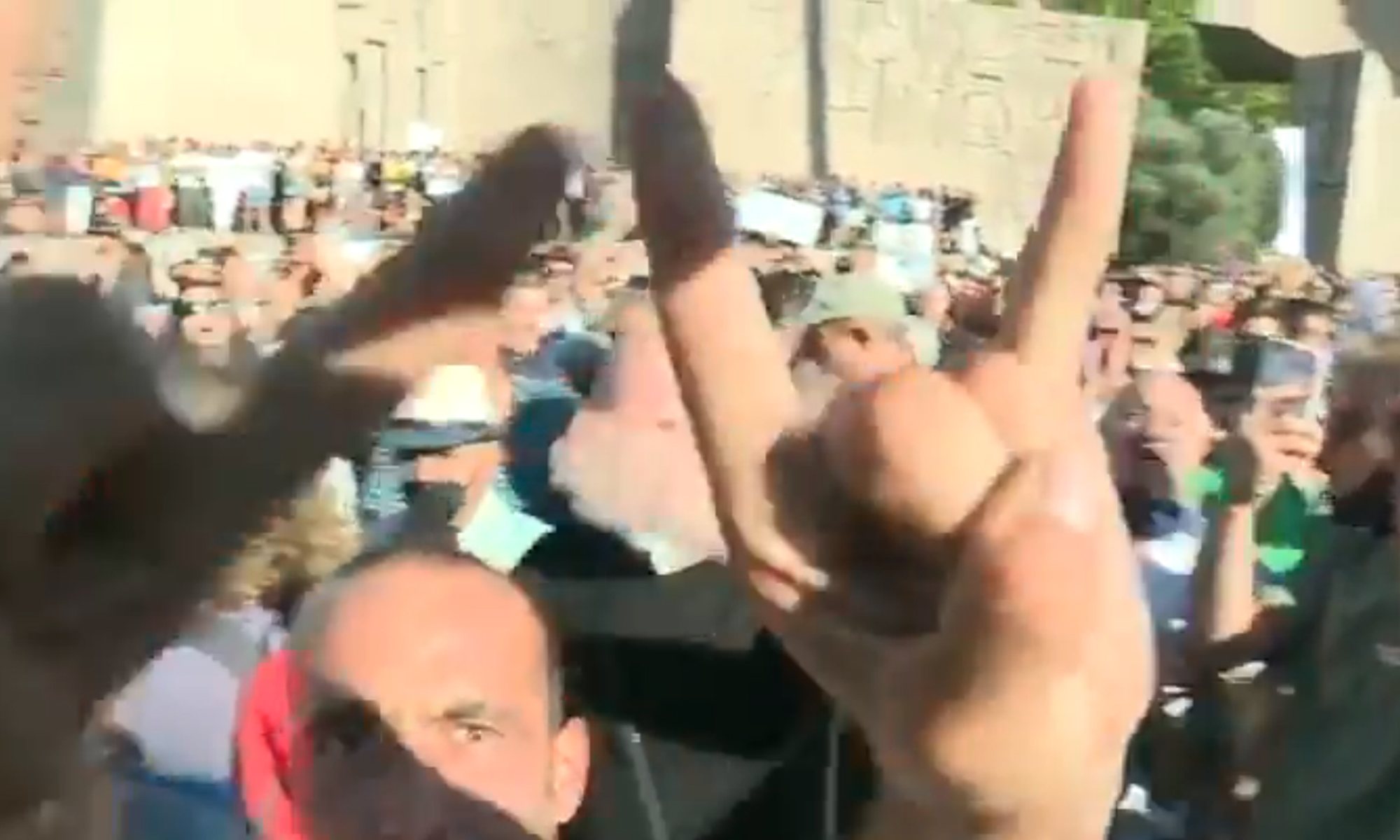 Manifestación del 16 de agosto contra el uso de la mascarilla