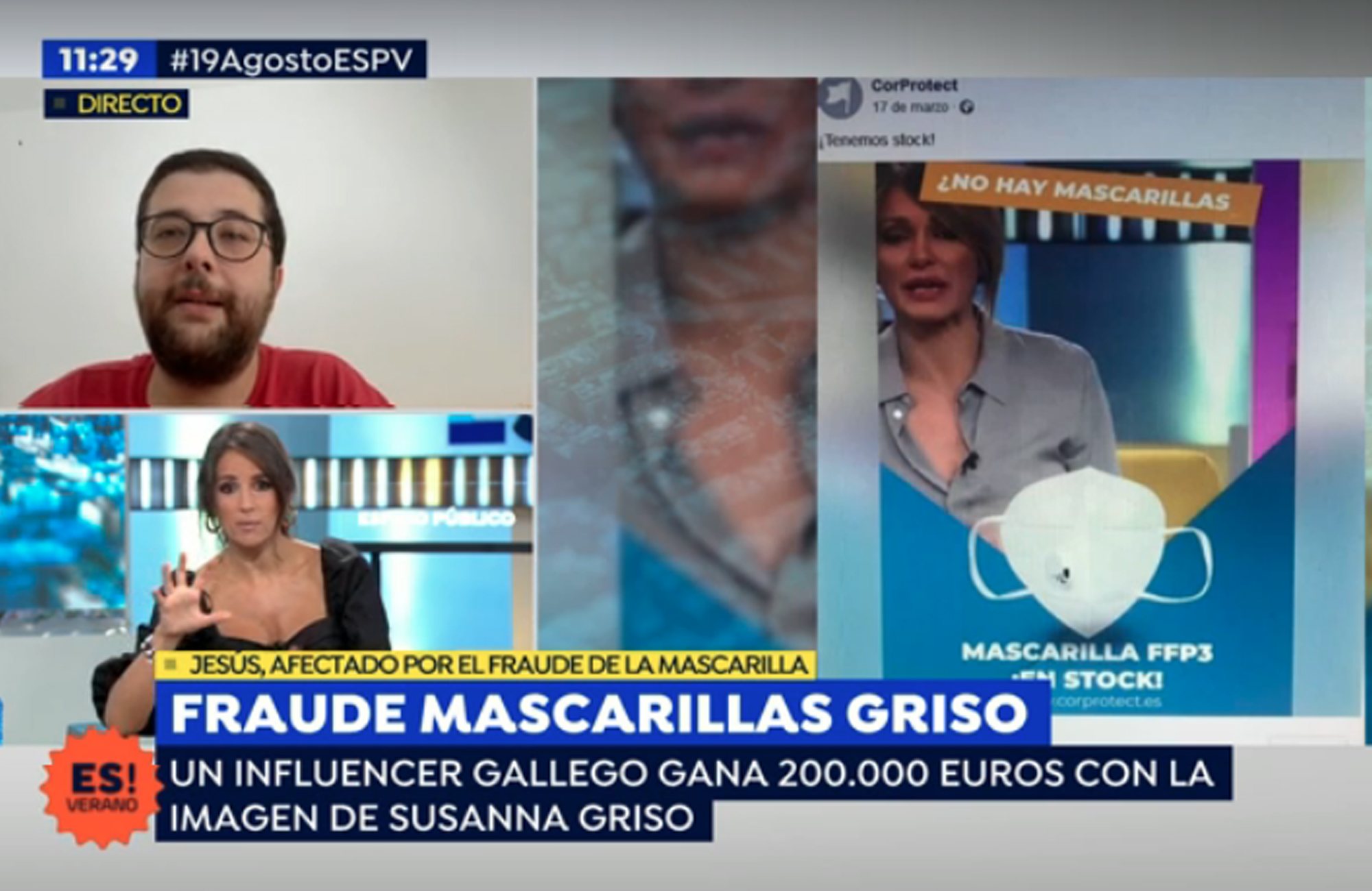 'Espejo Público del verano' informa de la estafa de mascarillas