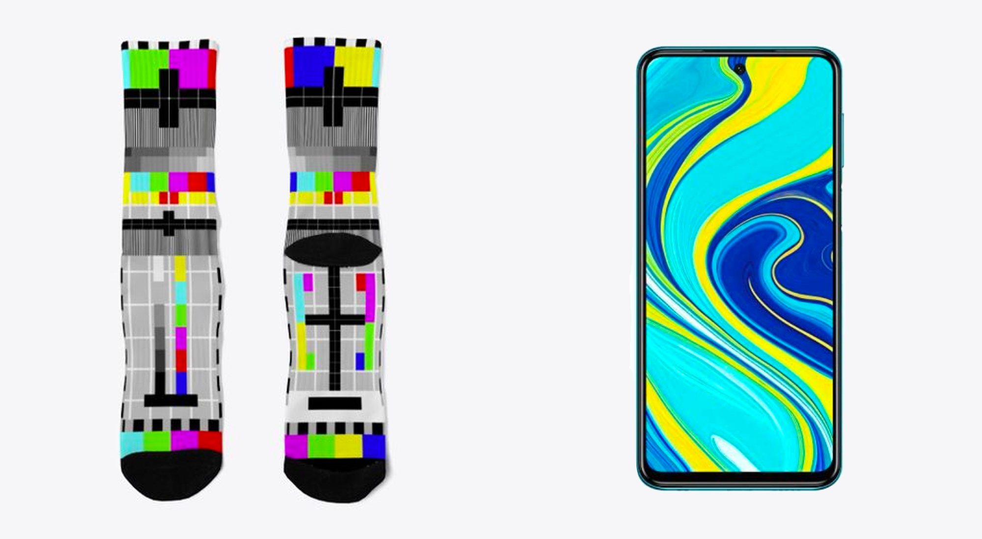 Calcetines y Xiaomi Redmi Note 9S