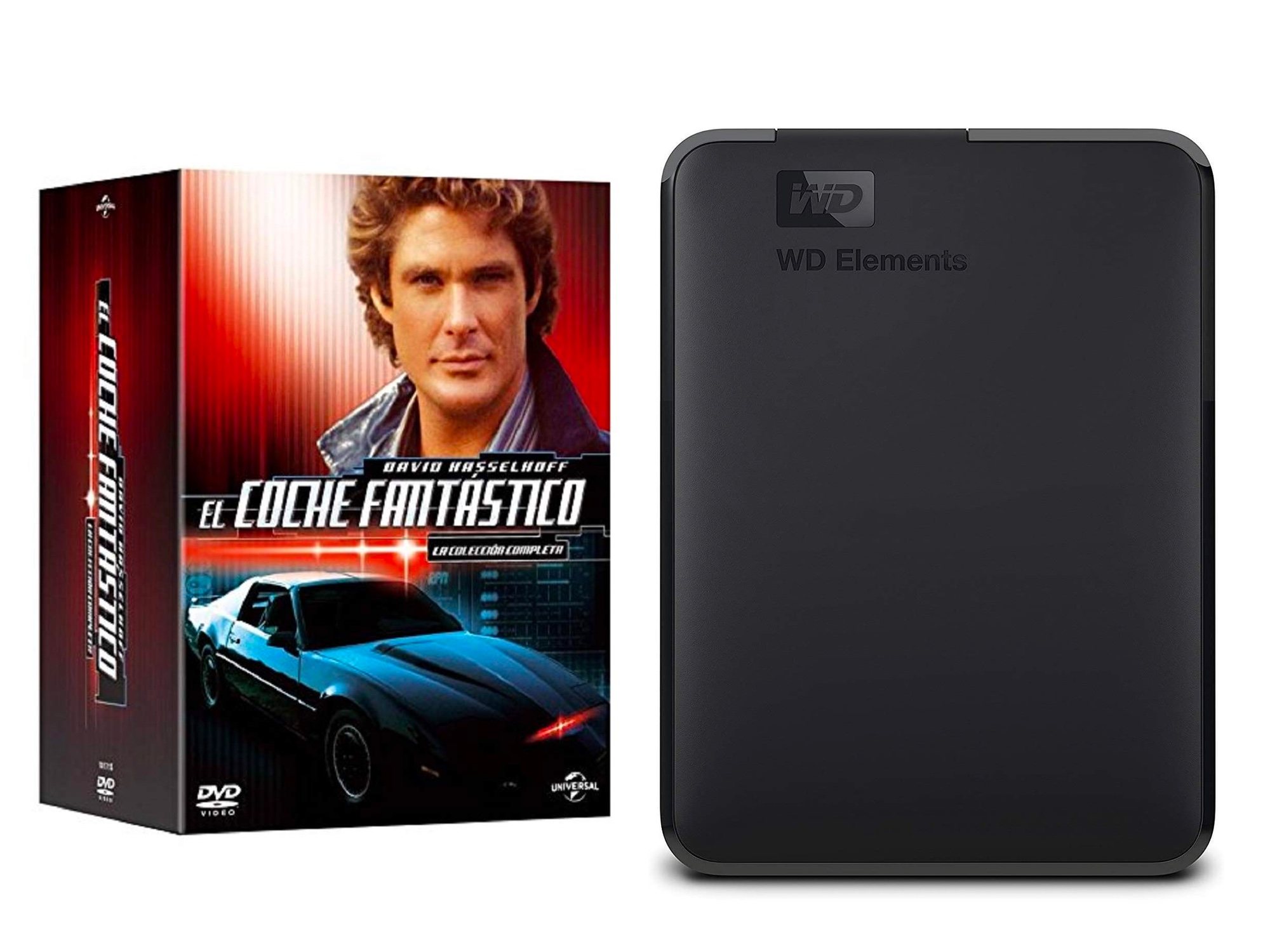 &#39;El coche fantástico&#39; y disco duro externo