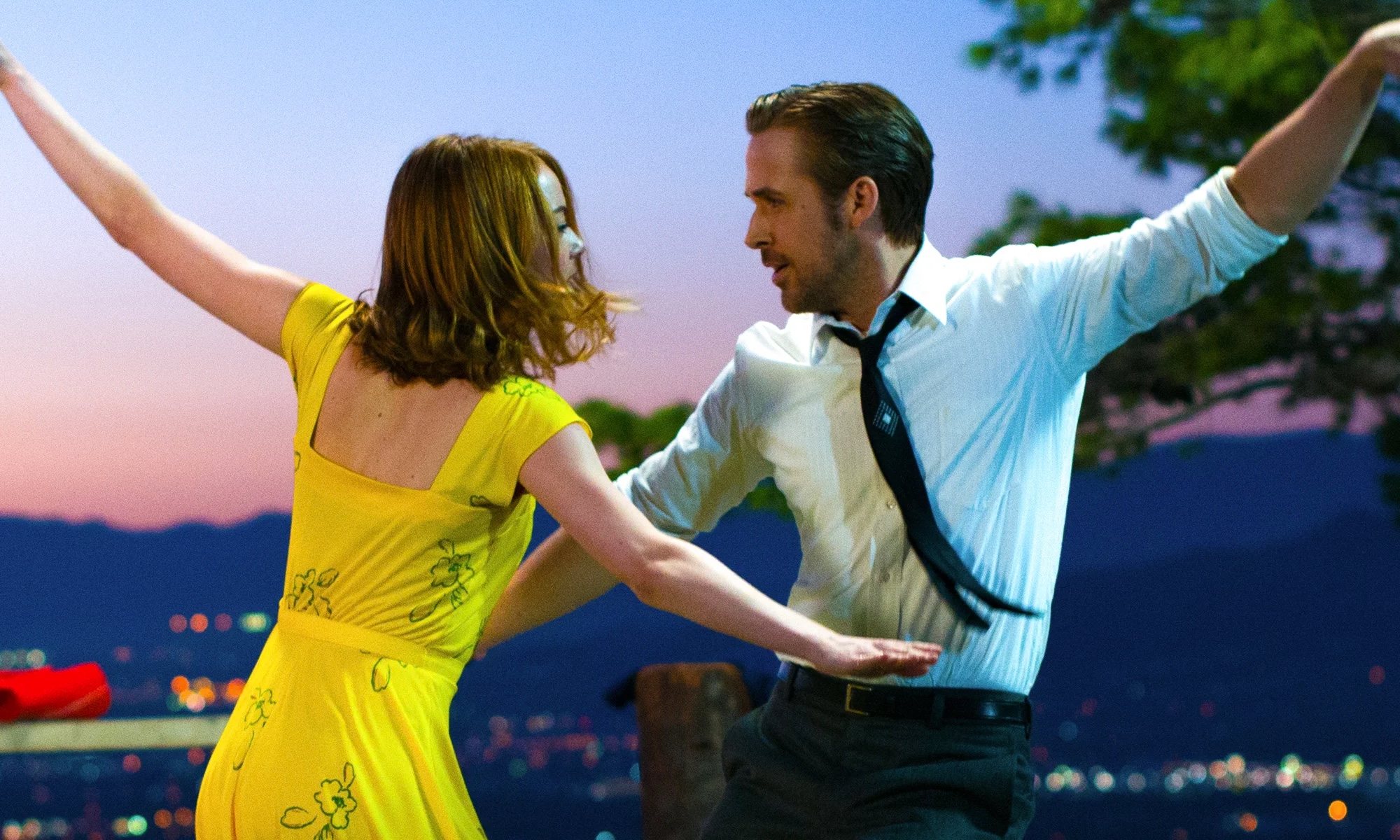 Emma Stone y Ryan Gosling en "La ciudad de las estrellas: La La Land