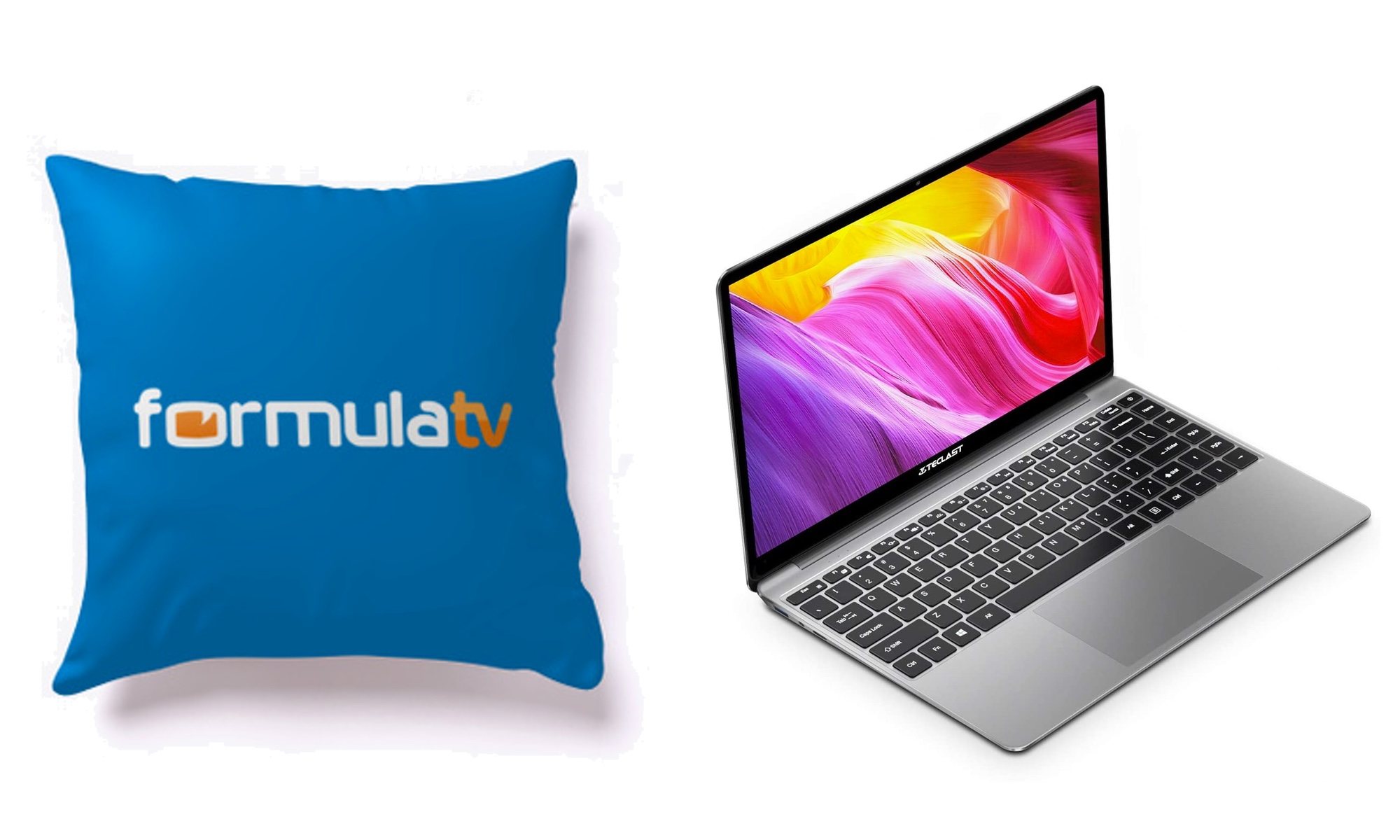 Cojín y ordenador portátil