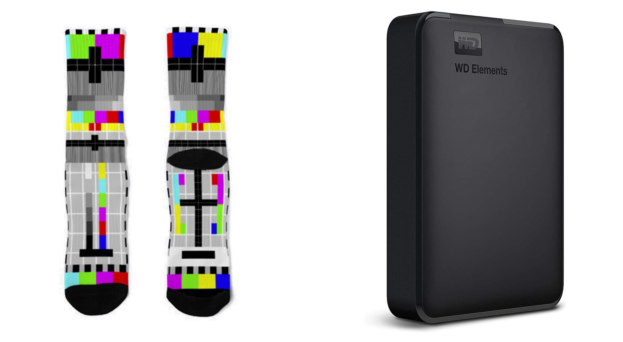 Calcetines y disco duro