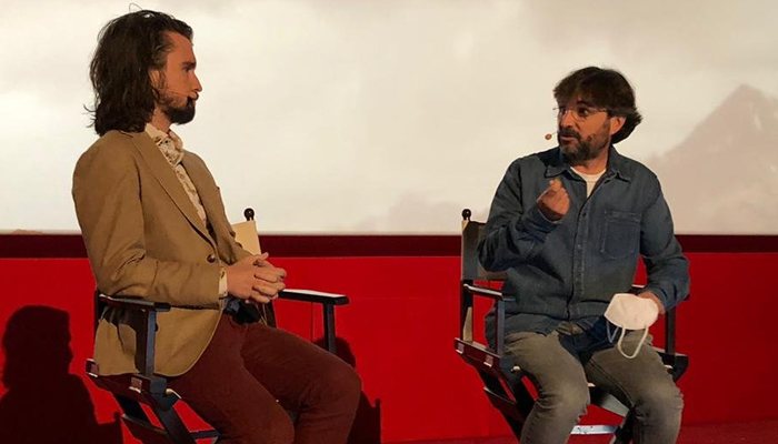 Santi Alverú y Jordi Évole, en la presentación de "Eso que tú me das"