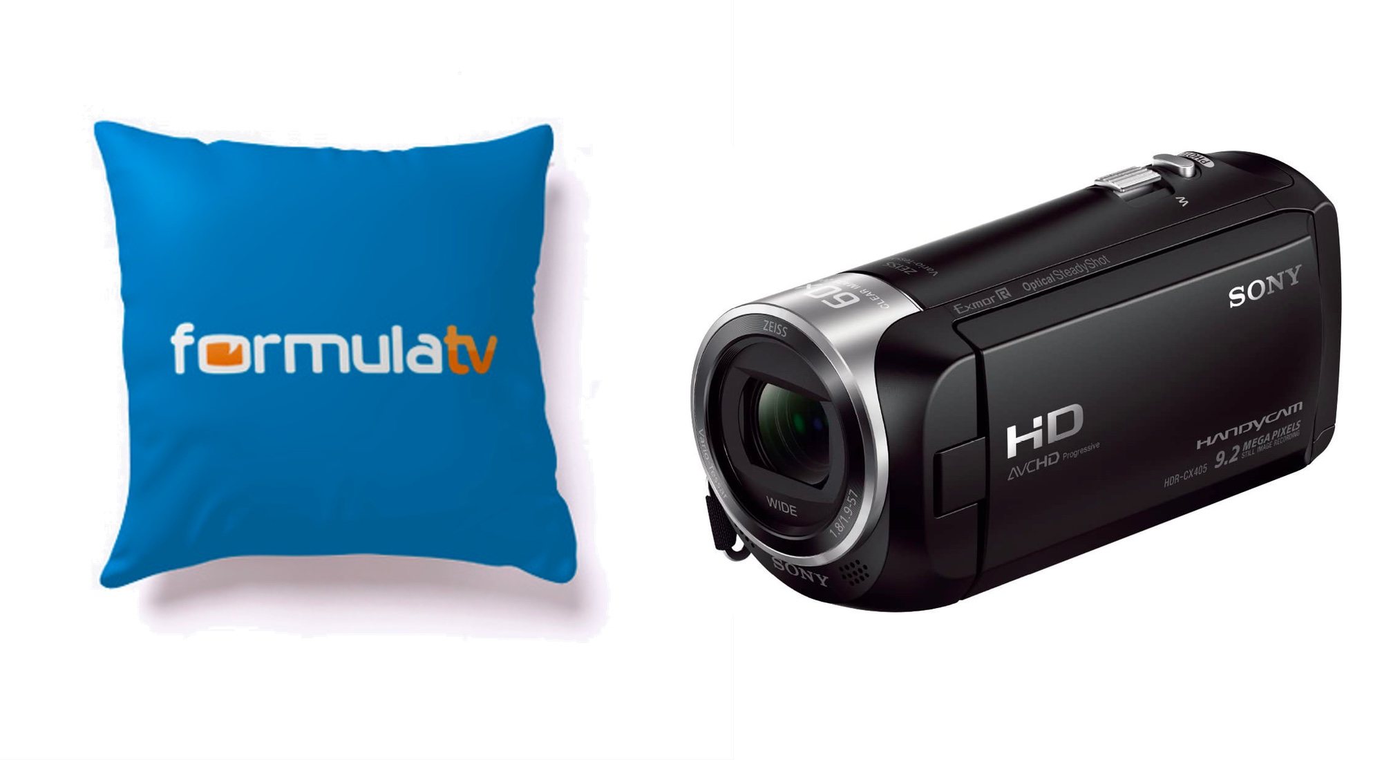 Cojín FormulaTV y videocámara