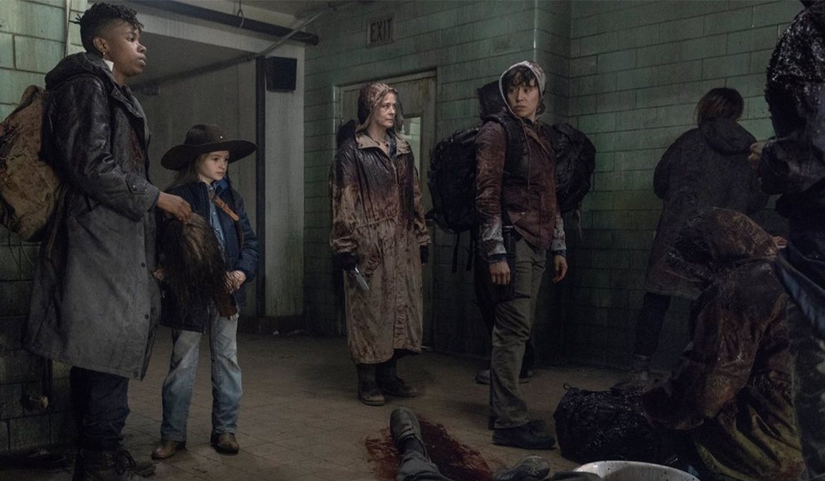 Kelly, Judith, Carol y Beatrice en 'The Walking Dead'