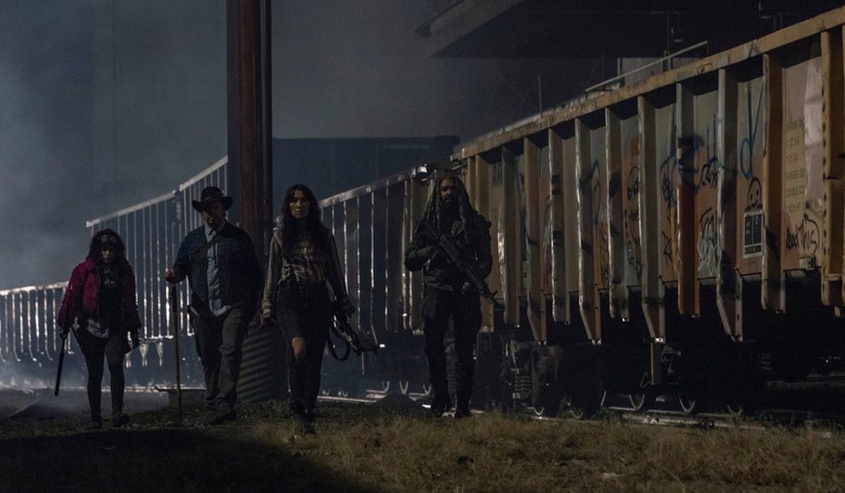 Princesa, Eugene, Yumiko y Ezekiel en 'The Walking Dead'