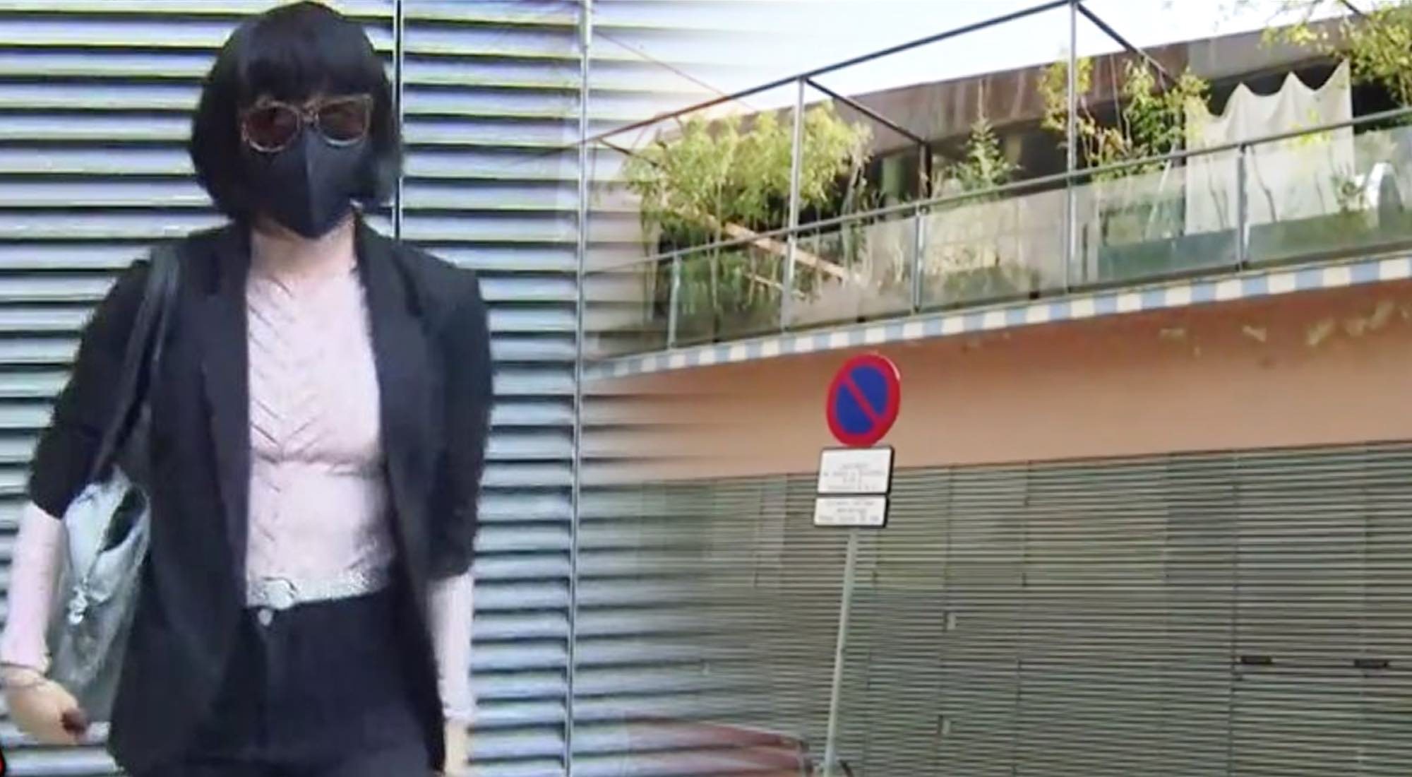 Una mujer saliendo de casa de Mainat que sería Ángela, según &#39;Sálvame&#39;