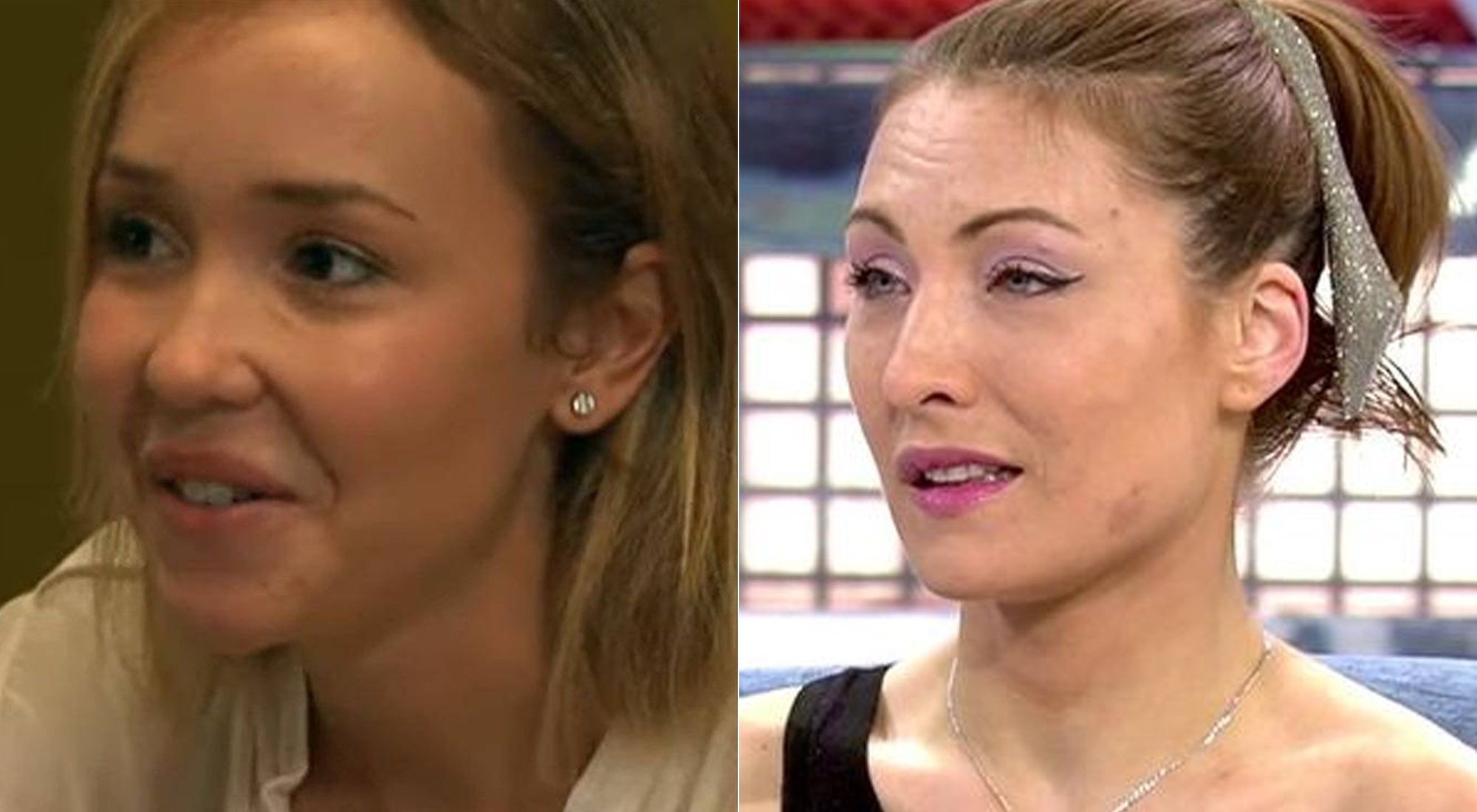 Ángela, en una entrevista para TV3, y Alina, en 'Sábado deluxe'