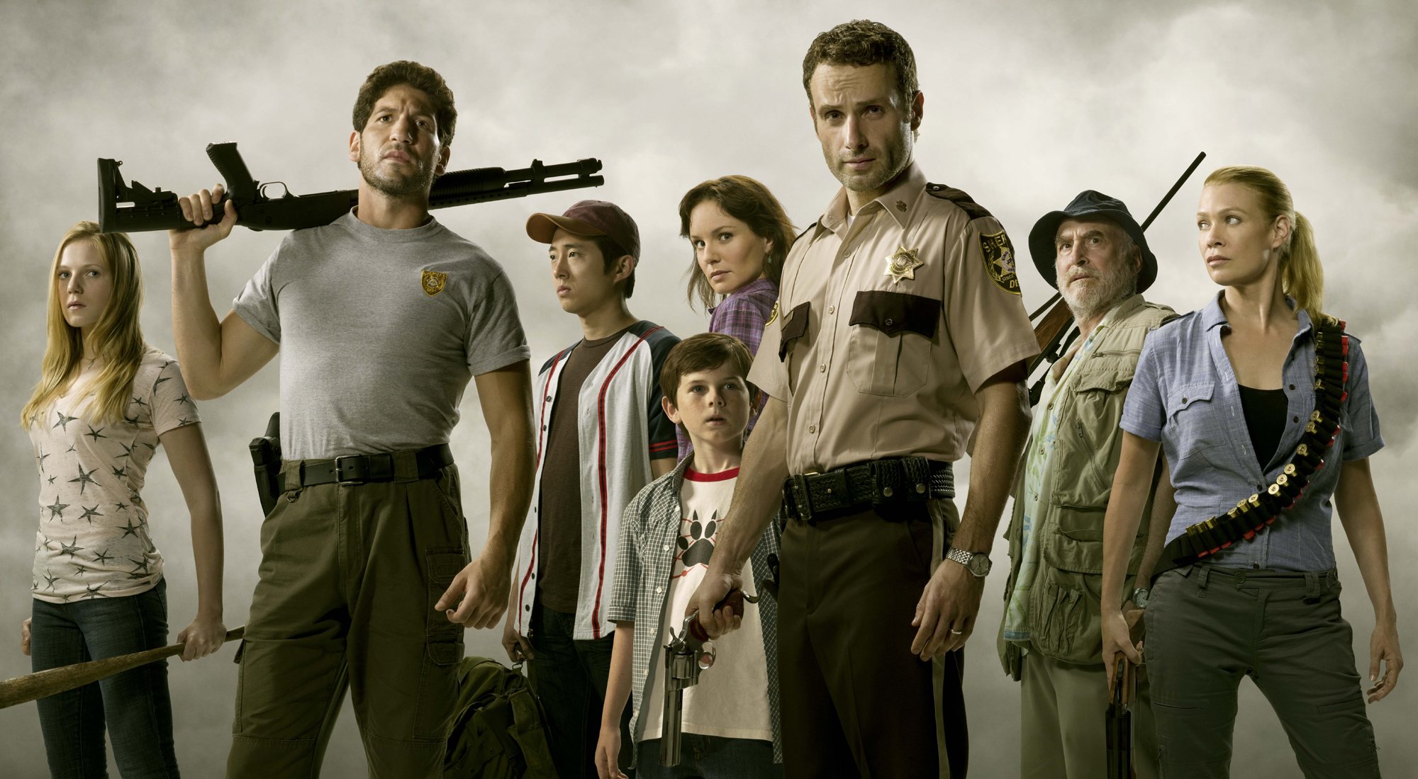 Parte del reparto principal de la primera temporada de 'The Walking Dead'