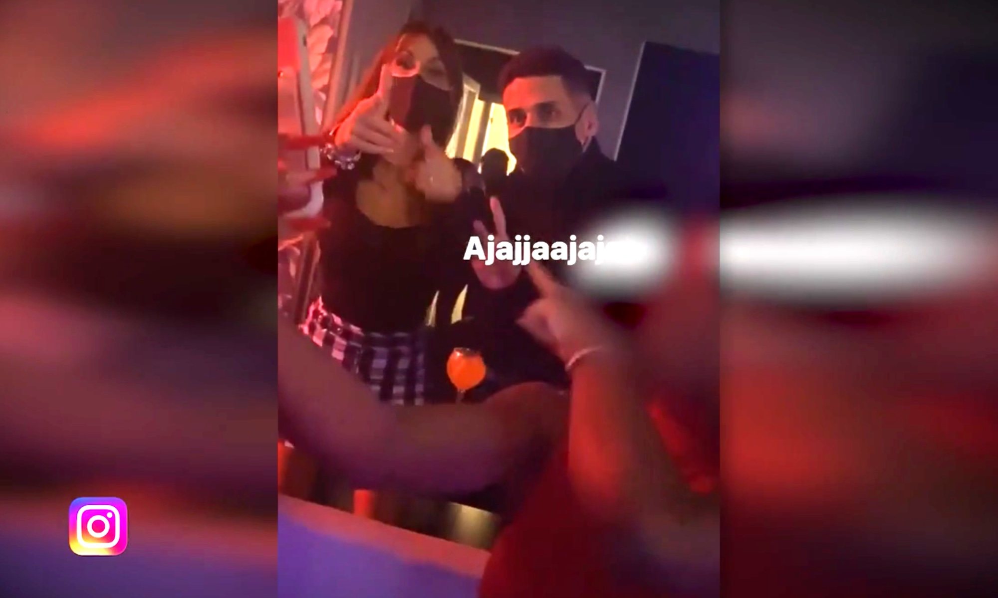 Fani Carbajo y Christofer Guzmán en una discoteca de Móstoles