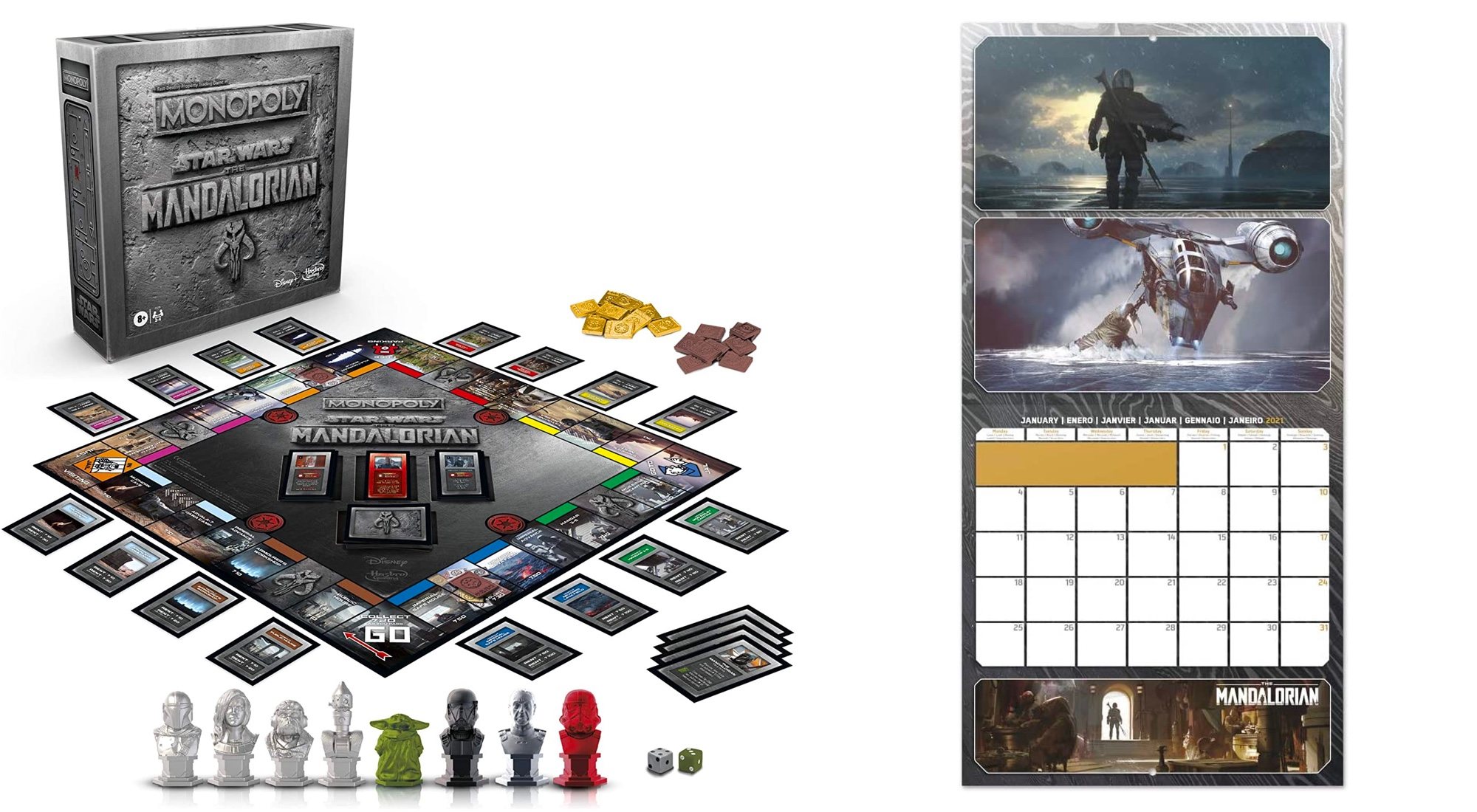 Monopoly edición 'The Mandalorian' y calendario de pared
