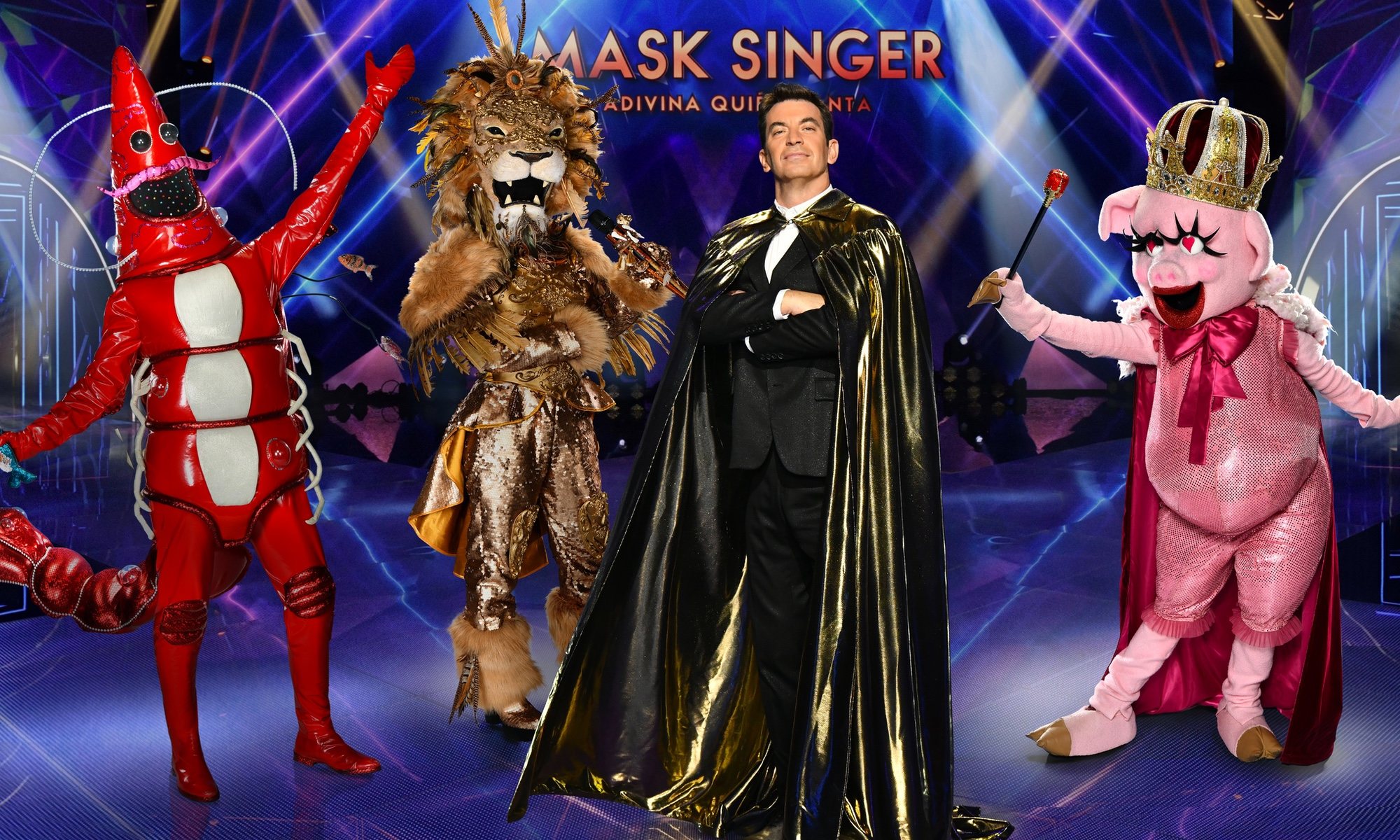 Arturo Valls, rodeado de varias máscaras en 'Mask Singer'
