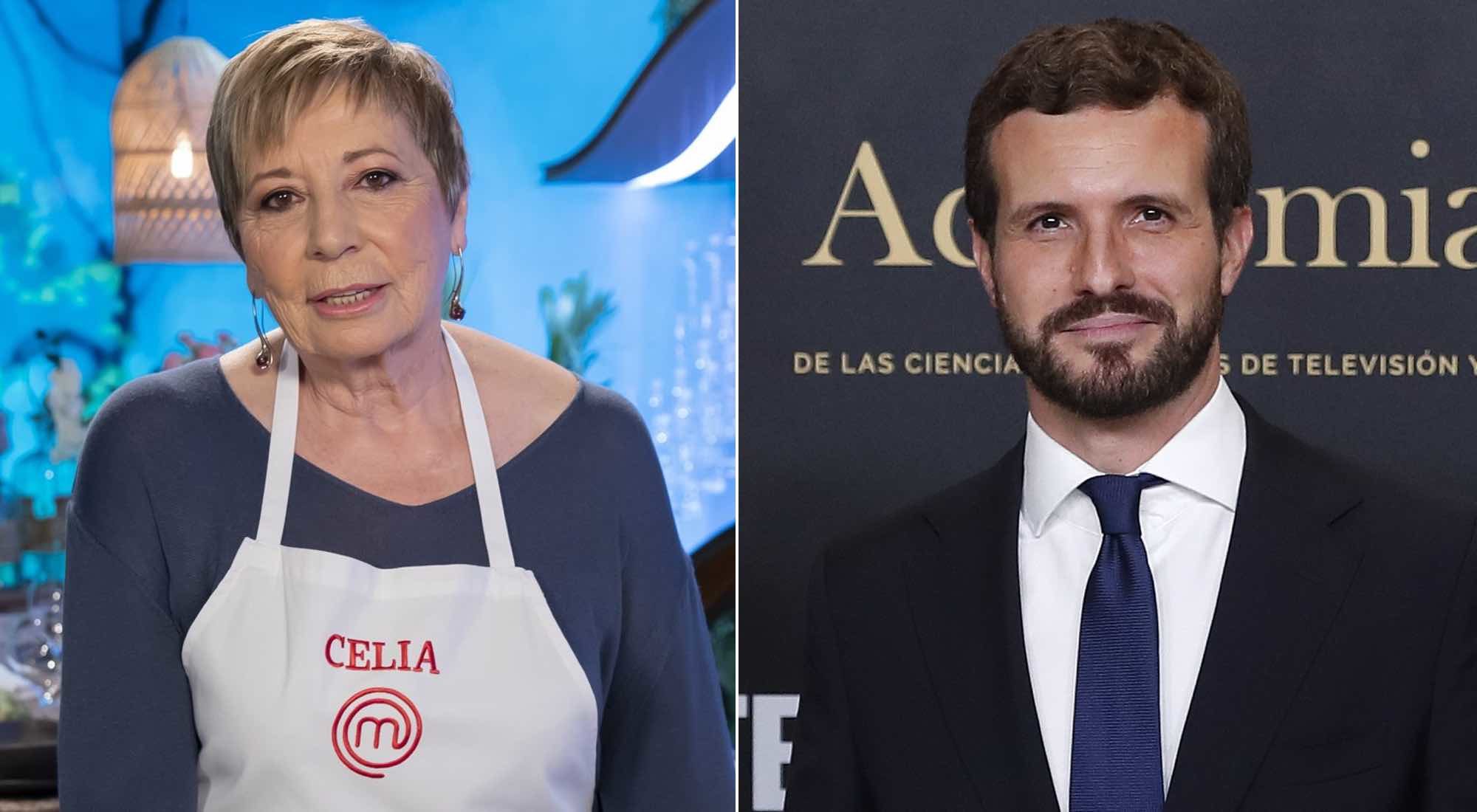 Celia Villalobos y Pablo Casado