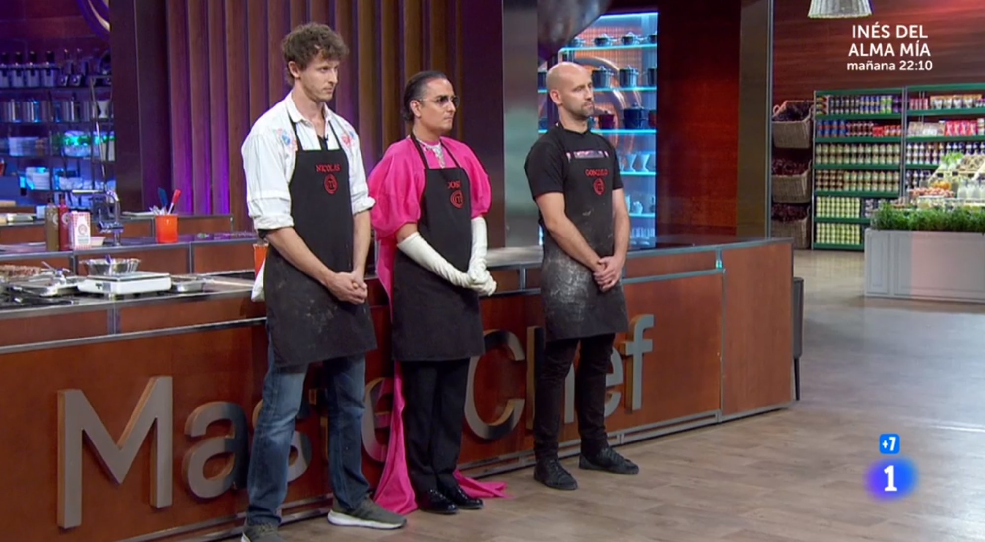 Nicolás Coronado, Josie y Gonzalo Miró, antes de conocer la decisión del jurado de 'MasterChef Celebrity 5'