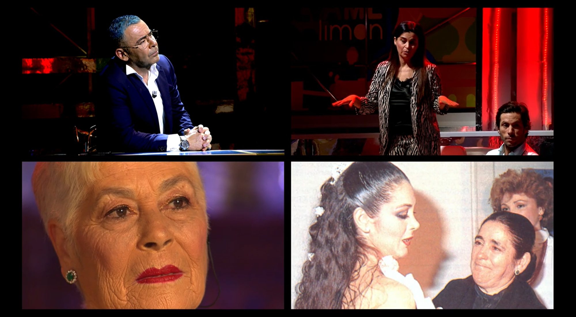 Jorge Javier y Teresa Rivera, atentos al relato de Pepi Valladares en &#39;Cantora: la herencia envenenada 2&#39;