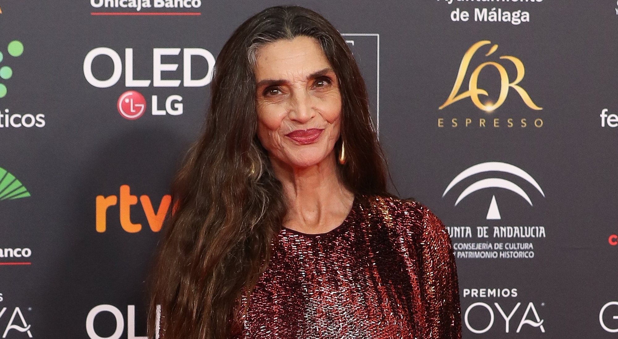 Ángela Molina en la alfombra roja de los Premios Goya 2020