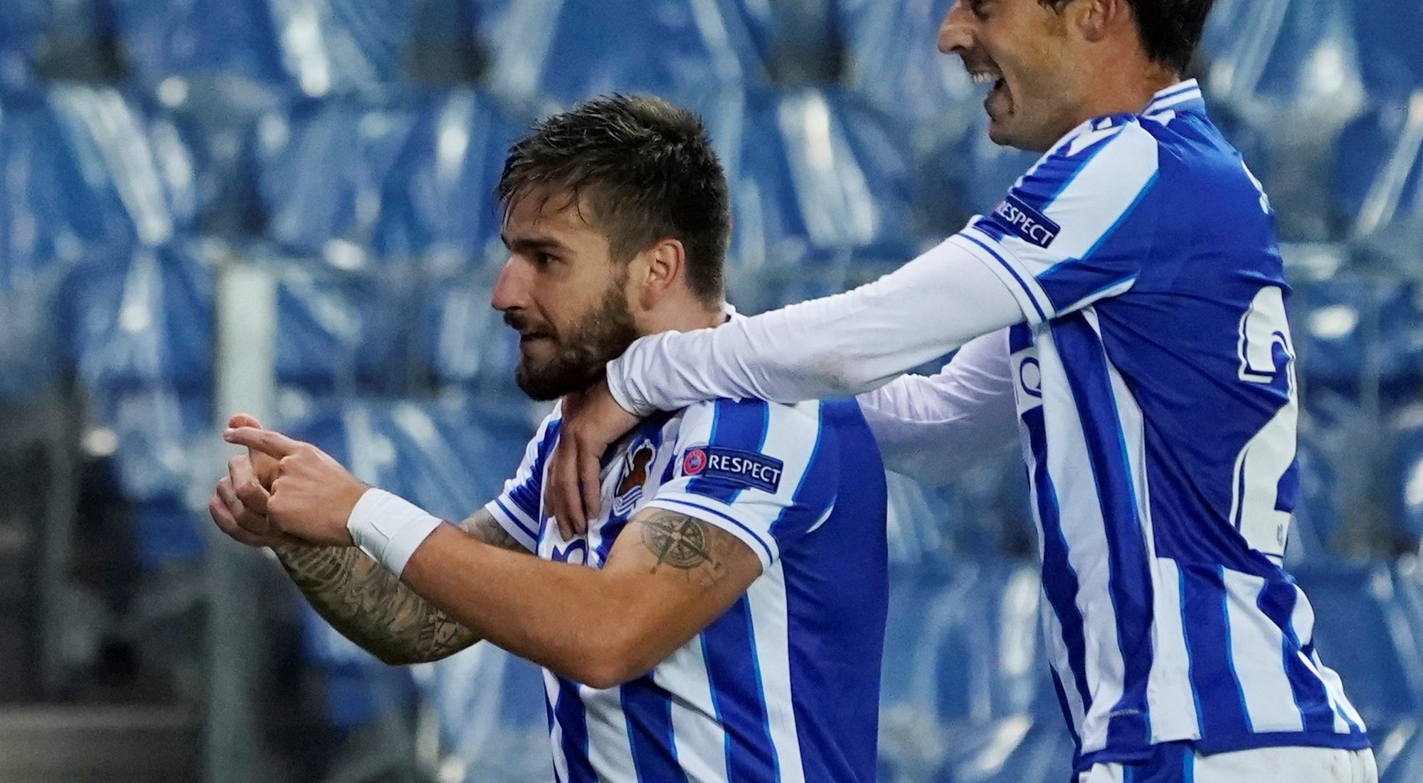 La Real Sociedad jugando la Europa League