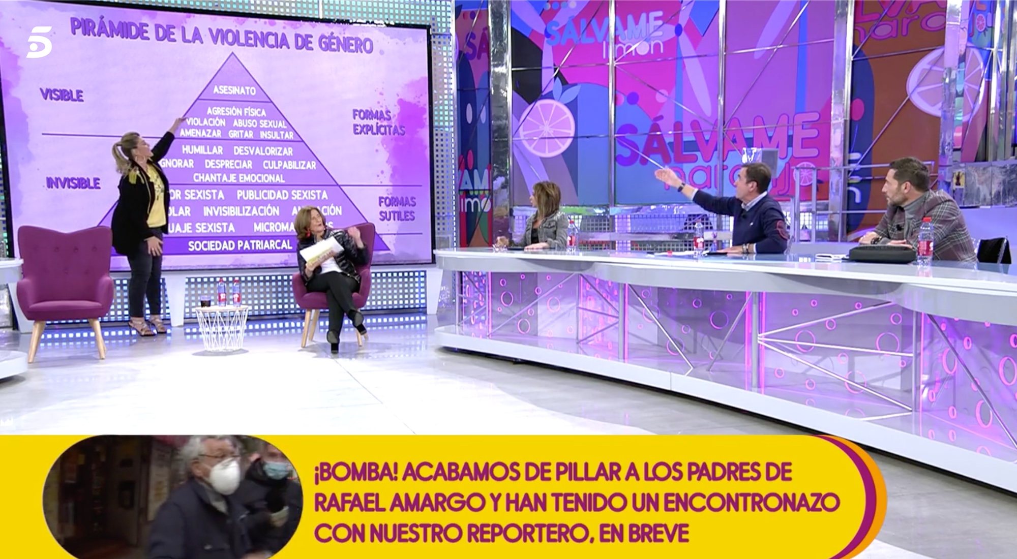 Carlota Corredera explica a Antonio Montero en 'Sálvame' qué es la violencia de género