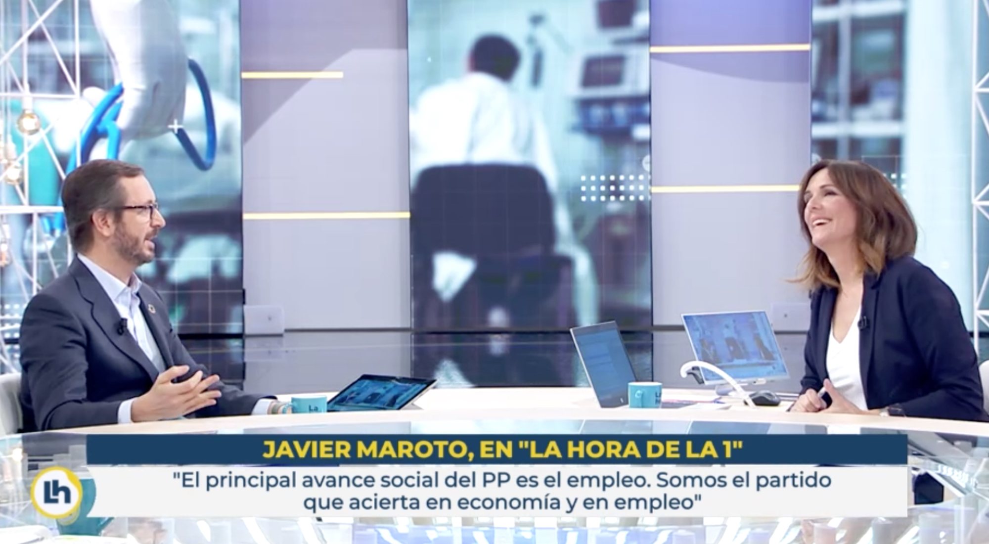 Mónica López y Javier Maroto viven un tenso enfrentamiento en &#39;La hora de La 1&#39;