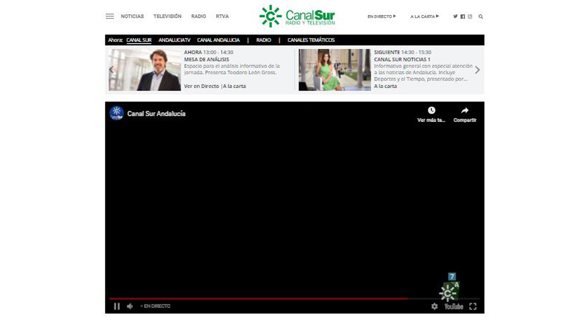 Canal Sur se va a negro por la huelga de trabajadores