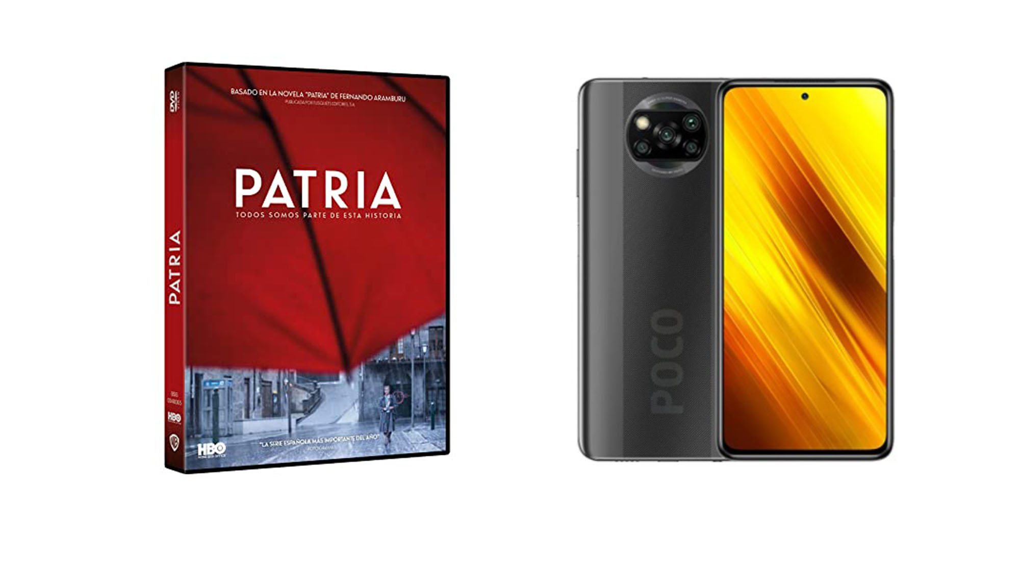 DVD de 'Patria' y smartphone de Xiaomi