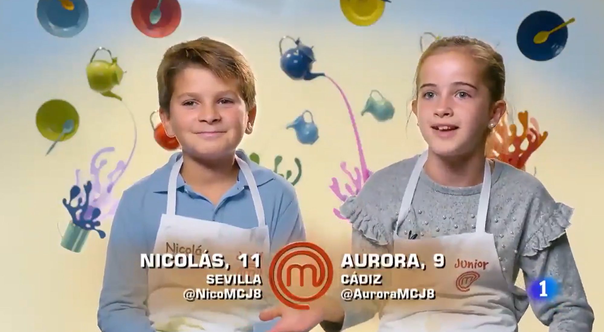 Nico y Aurora en la tercera gala de 'MasterChef Junior 8'