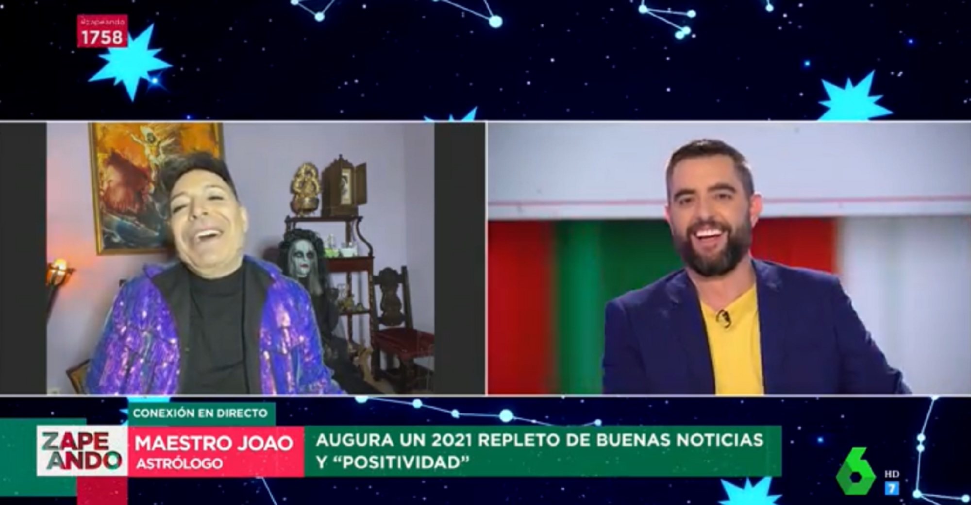El Maestro Joao predice en 'Zapeando' que habrá un embarazo en la familia de Dani Mateo en 2020