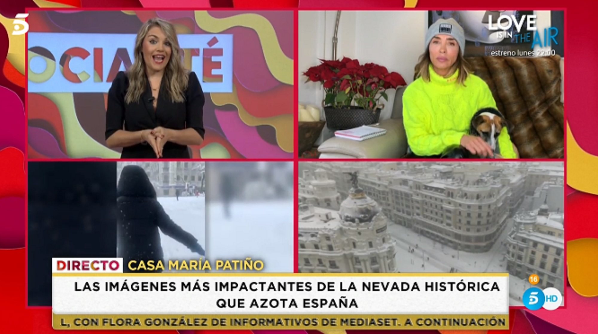 María Patiño presenta 'Socialité' desde casa a causa del temporal
