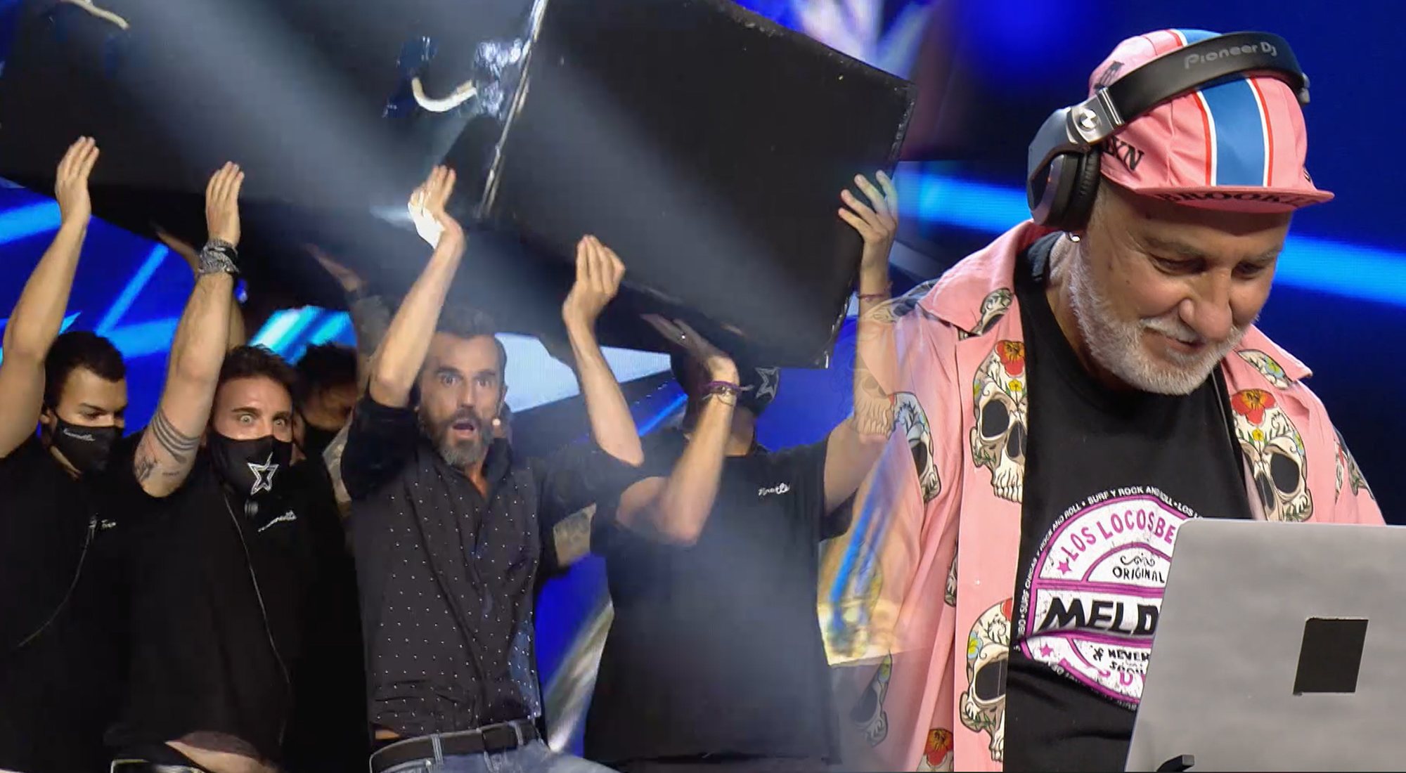 Santi Millán y parte del equipo de 'Got Talent' recrean el baile del ataúd al ritmo de la música de DJ Poly