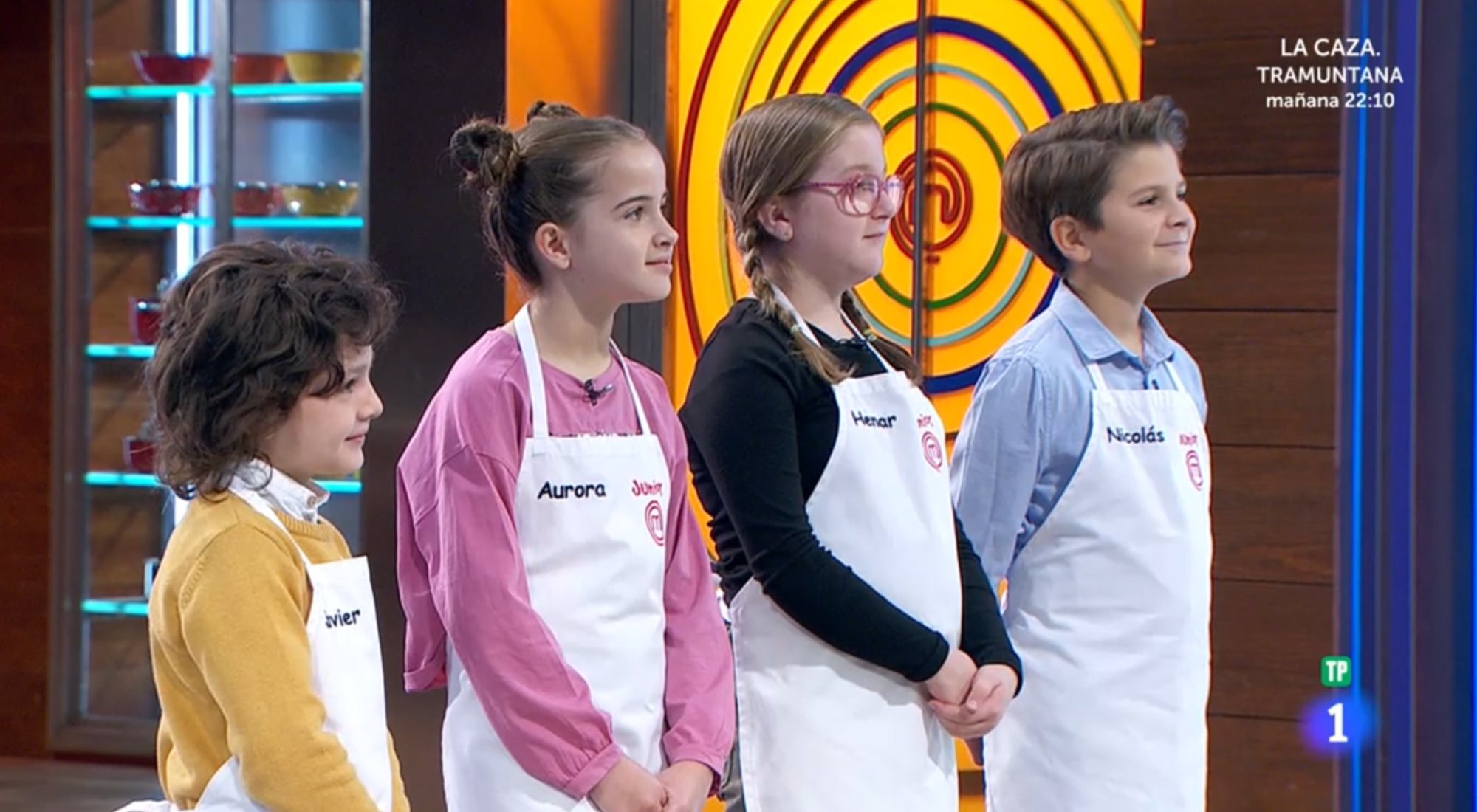 Javier, Aurora, Henar y Nicolás, en la final de 'MasterChef Junior 8'