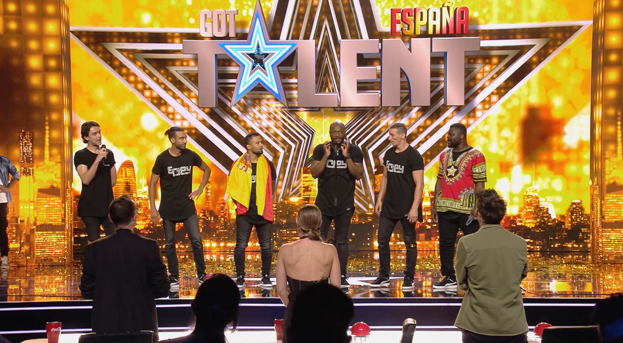 El quinteto francés Enjoy, feliz tras recibir el Pase de Oro en 'Got Talent España 6'