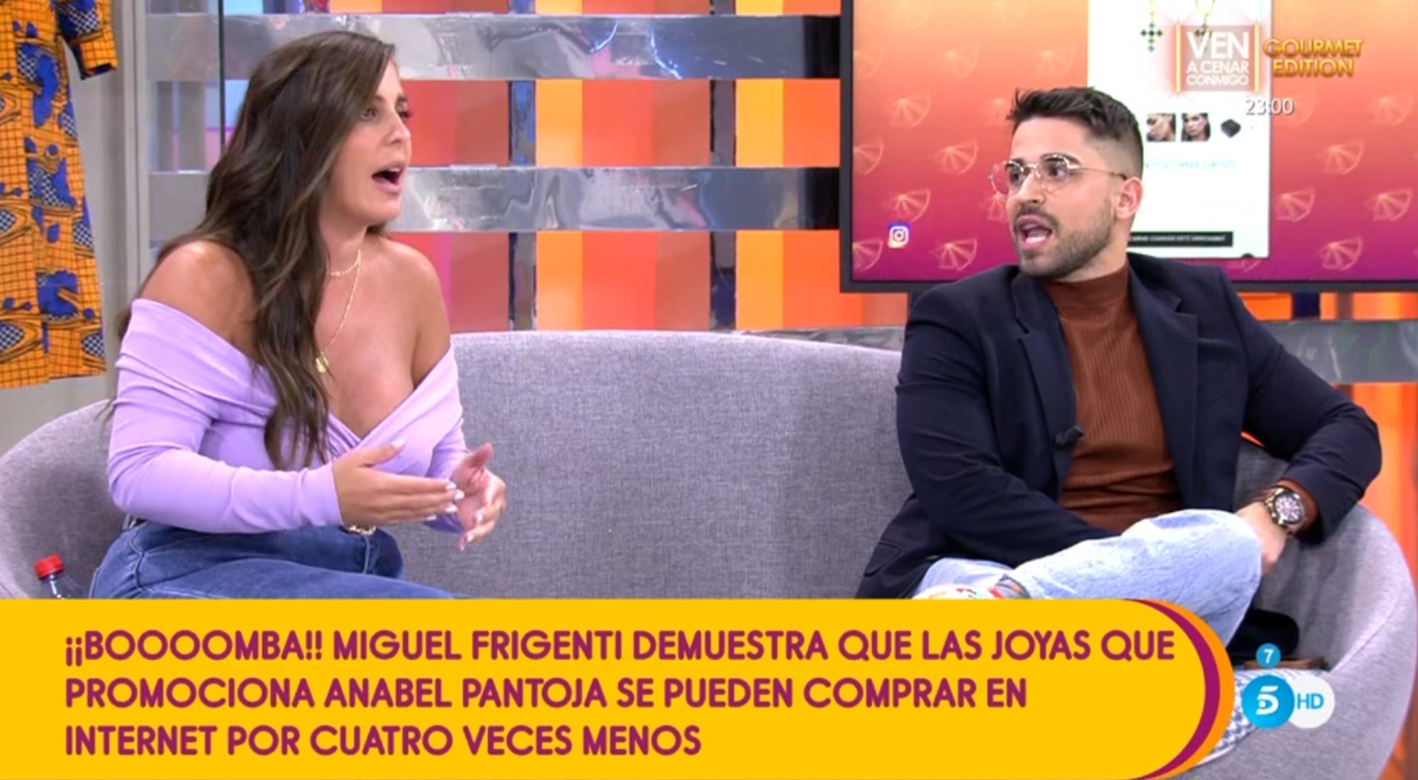 Anabel Pantoja y Miguel Frigenti, enfrentados en 'Sálvame'