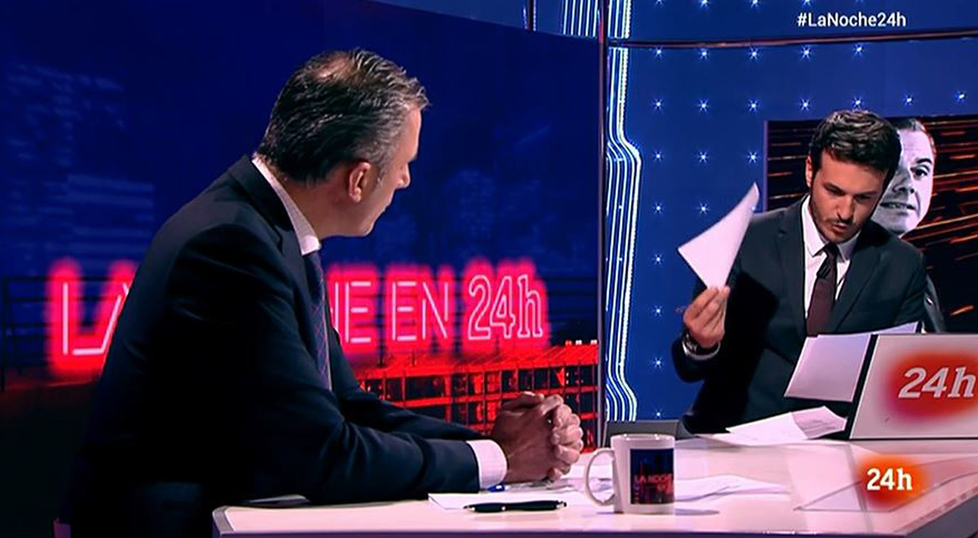 Ortega Smith y Diego Losada en &#39;La noche en 24 horas&#39;