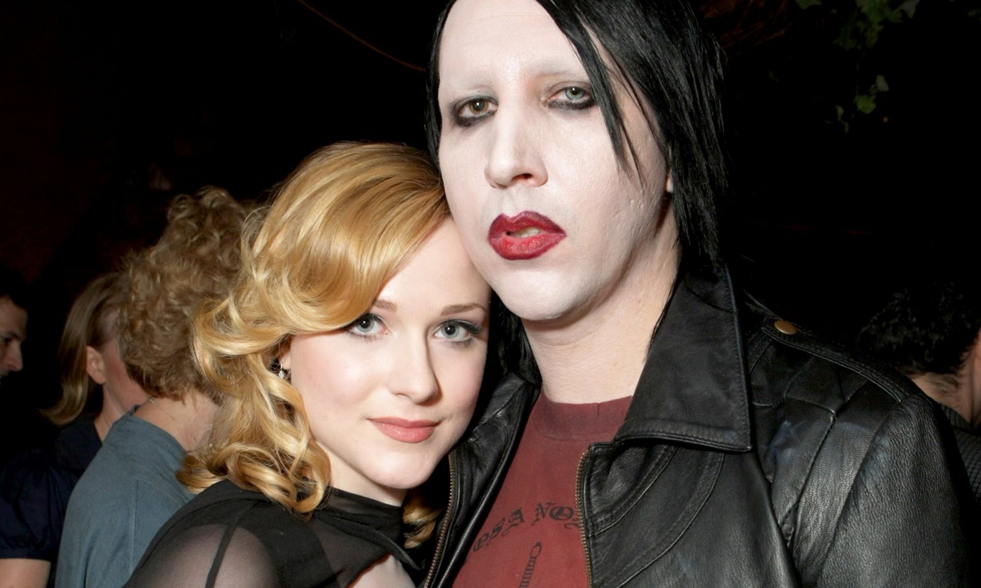 Evan Rachel Wood y Marilyn Manson en 2007
