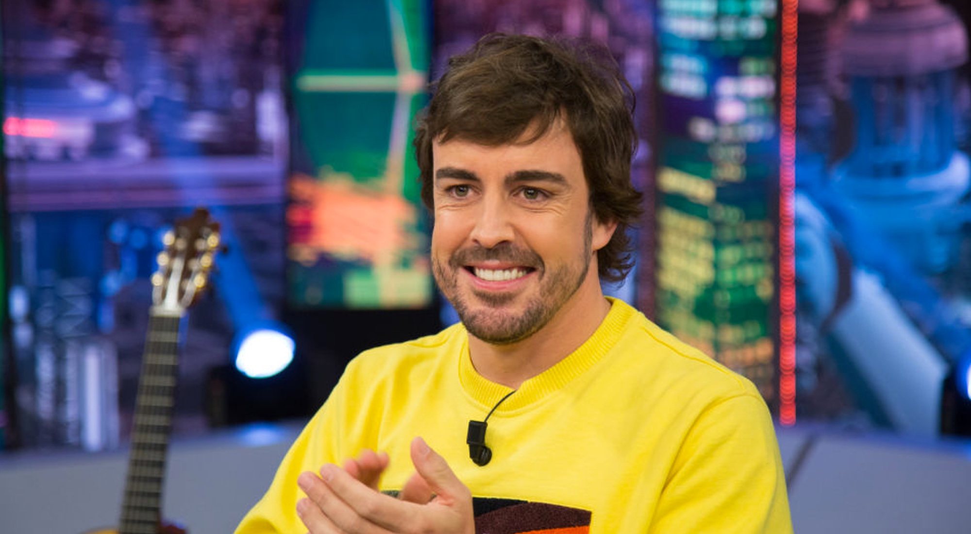 Fernando Alonso durante una visita a 'El hormiguero'