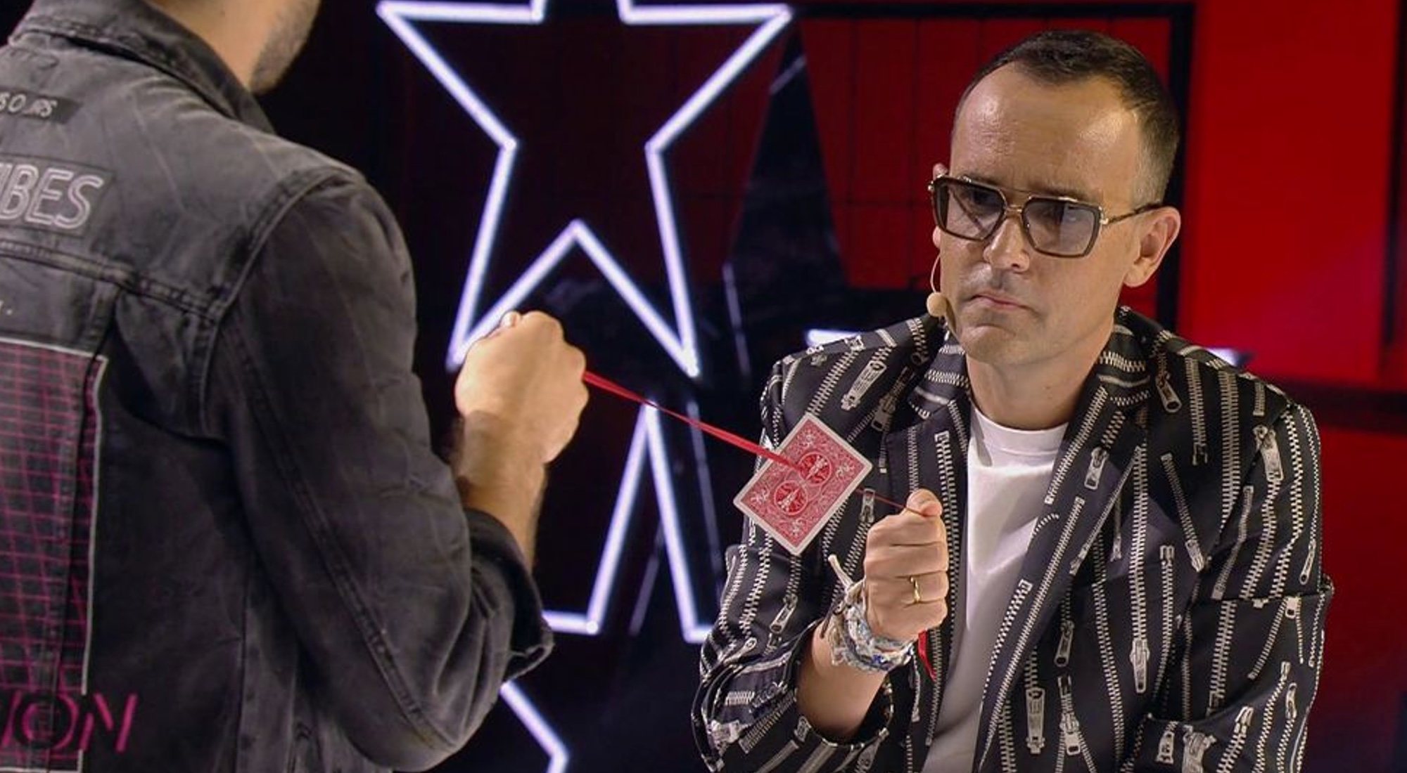 Risto Mejide durante un truco de magia en 'Got Talent España'
